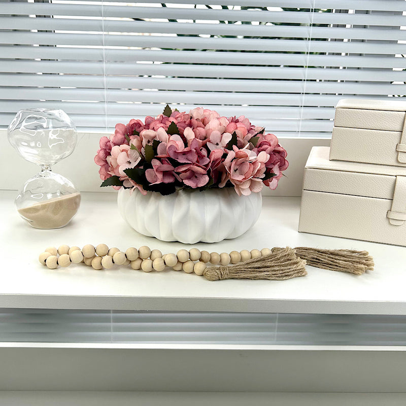 ARRANJO ANDREZA COM HORTÊNSIAS ROSADAS 14AX25L/CM