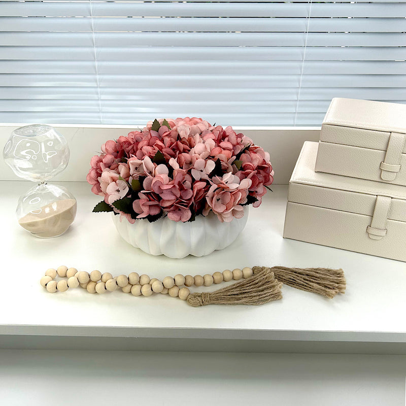 ARRANJO ANDREZA COM HORTÊNSIAS ROSADAS 14AX25L/CM