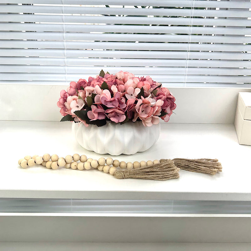 ARRANJO ANDREZA COM HORTÊNSIAS ROSADAS 14AX25L/CM