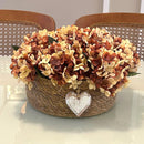 ARRANJO CÍNTIA DE HORTÊNSIAS ENVELHECIDAS E CORAÇÃO 20AX35L/CM