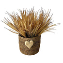 ARRANJO EM PALHA NATURAL COM TRIGOS SILICONADOS 34AX34L/CM