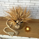 ARRANJO EM PALHA NATURAL COM TRIGOS SILICONADOS 34AX34L/CM