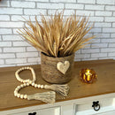 ARRANJO EM PALHA NATURAL COM TRIGOS SILICONADOS 34AX34L/CM