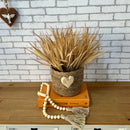 ARRANJO EM PALHA NATURAL COM TRIGOS SILICONADOS 34AX34L/CM