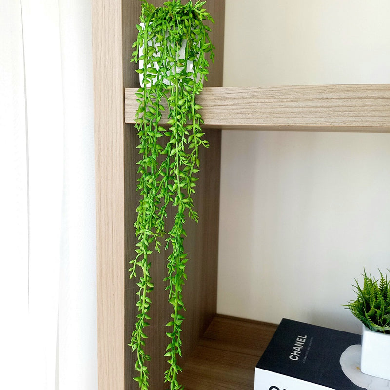 ARRANJO MINI DE CERÂMICA QUADRADO BRANCO COM PENDENTE 7AX46L/CM