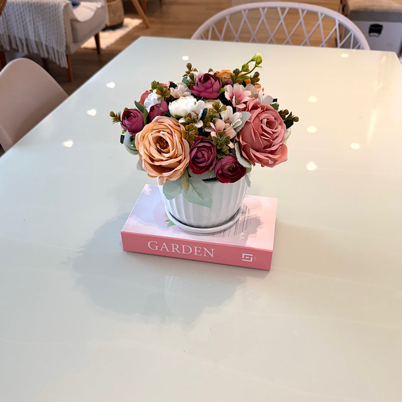 ARRANJO VALENTINA COM PEÔNIAS E CAMÉLIAS24AX25L/CM