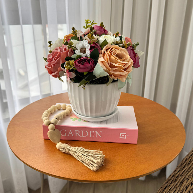 ARRANJO VALENTINA COM PEÔNIAS E CAMÉLIAS24AX25L/CM