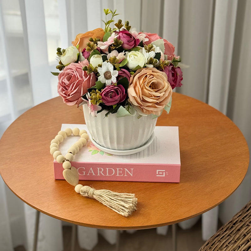 ARRANJO VALENTINA COM PEÔNIAS E CAMÉLIAS24AX25L/CM