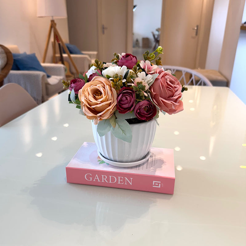 ARRANJO VALENTINA COM PEÔNIAS E CAMÉLIAS24AX25L/CM