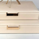 CAIXA P EM MDF COM REVESTIMENTO EM PU OFF WHITE