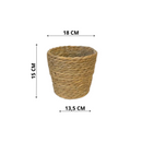 CESTO M EM PALHA NATURAL 15AX18L/CM
