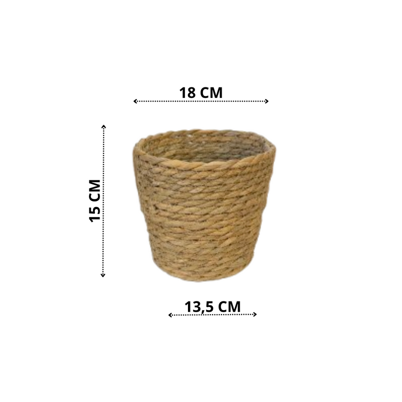 CESTO M EM PALHA NATURAL 15AX18L/CM