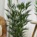 CESTO FER EM PALHA NATURAL COM ÁRVORE DE BAMBU E CORAÇÕES 1,10AX47L/CM