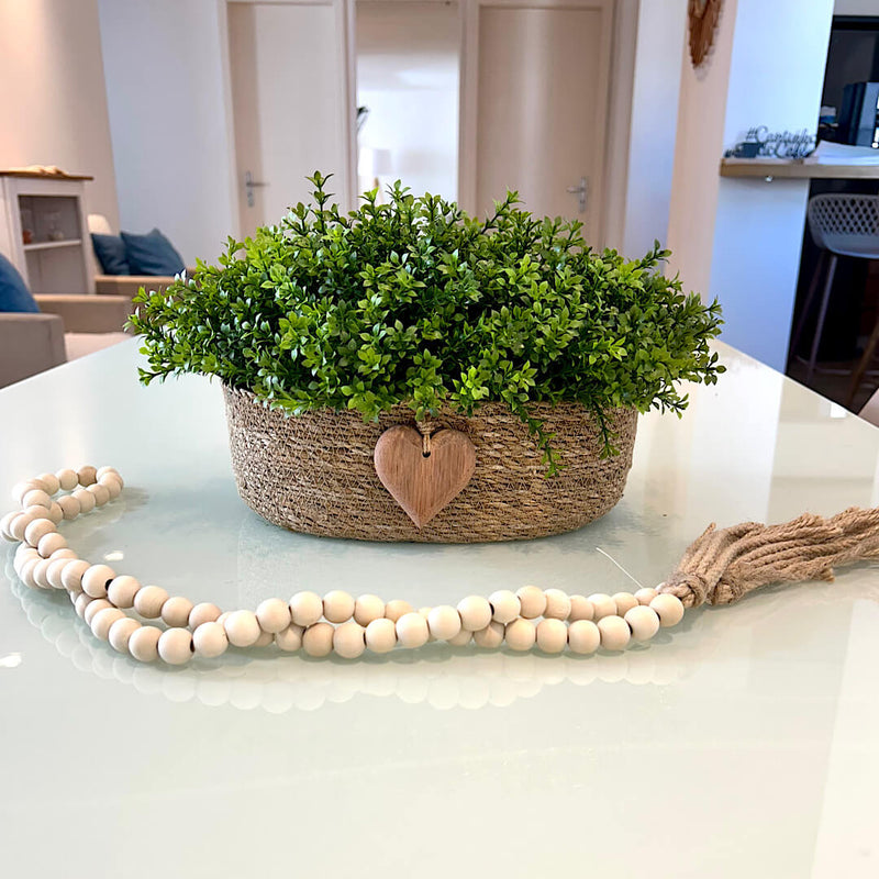 CESTO DANIELA COM VERDINHOS E CORAÇÃO 21AX35L/CM