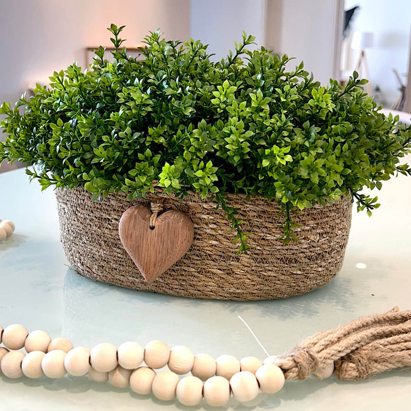 CESTO DANIELA COM VERDINHOS E CORAÇÃO 21AX35L/CM