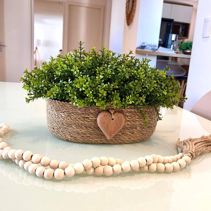 CESTO DANIELA COM VERDINHOS E CORAÇÃO 21AX35L/CM