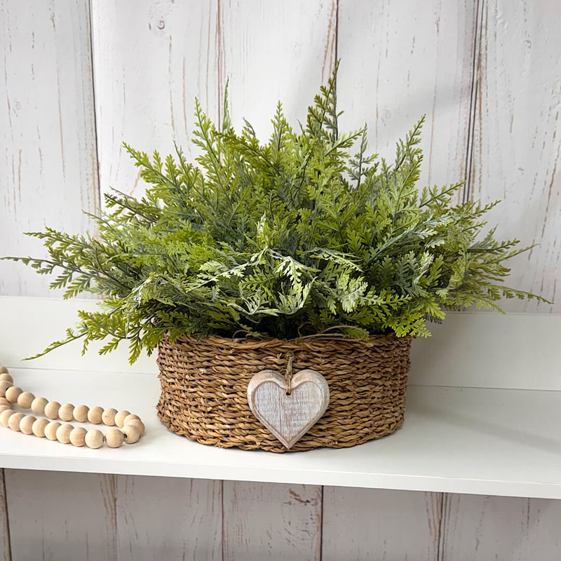 CESTO VIVIAN GG COM SAMAMBAIAS VERDE CLARAS 34AX58L/CM