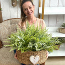 CESTO VIVIAN GG COM SAMAMBAIAS VERDE CLARAS 34AX58L/CM