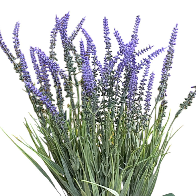 GALHO DE LAVANDAS COM FOLHAS VERDES 44CM
