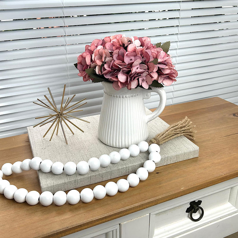 JARRO FARMHOUSE COM HORTÊNSIAS ROSA 23AX20L/CM