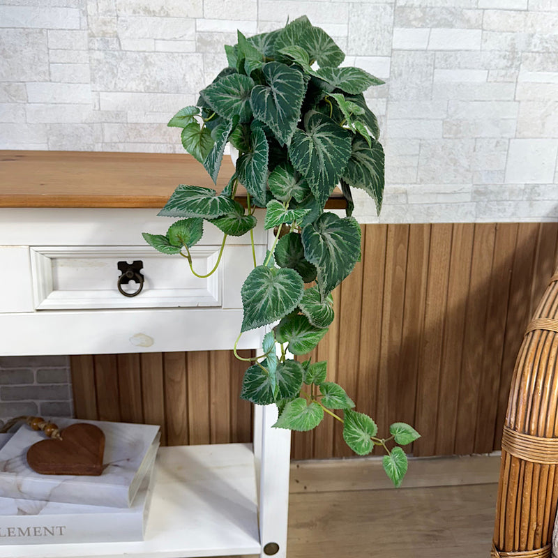 PENDENTE IARA DE FOLHAGEM VERDE NO CACHEPO DE CERÂMICA 60AX25L/CM