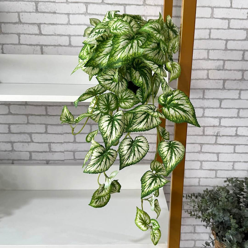 PENDENTE MAÍRA FOLHAGEM MESCLADA NO CACHEPÔ PRETO OU BRANCO 40AX25L/CM