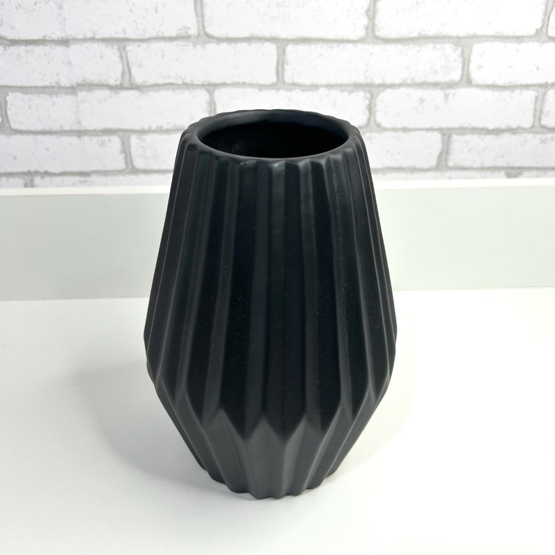 VASO CERÂMICA PRETO FOSCO 20AX13,5L/CM
