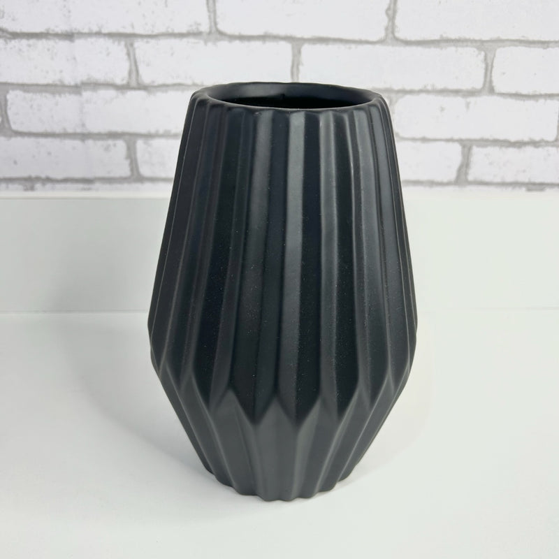 VASO CERÂMICA PRETO FOSCO 20AX13,5L/CM