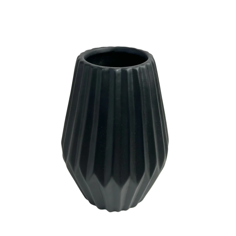 VASO CERÂMICA PRETO FOSCO 20AX13,5L/CM