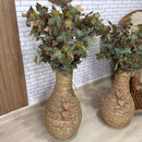 VASO DE CHÃO EM PALHA NATURAL G COM HASTES DE VIDEIRA 1,05AX40L/CM